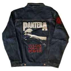 Pantera Unisex Denim Jacket: Vulgar Display of Power (Back & Sleeve Print) - denim blue