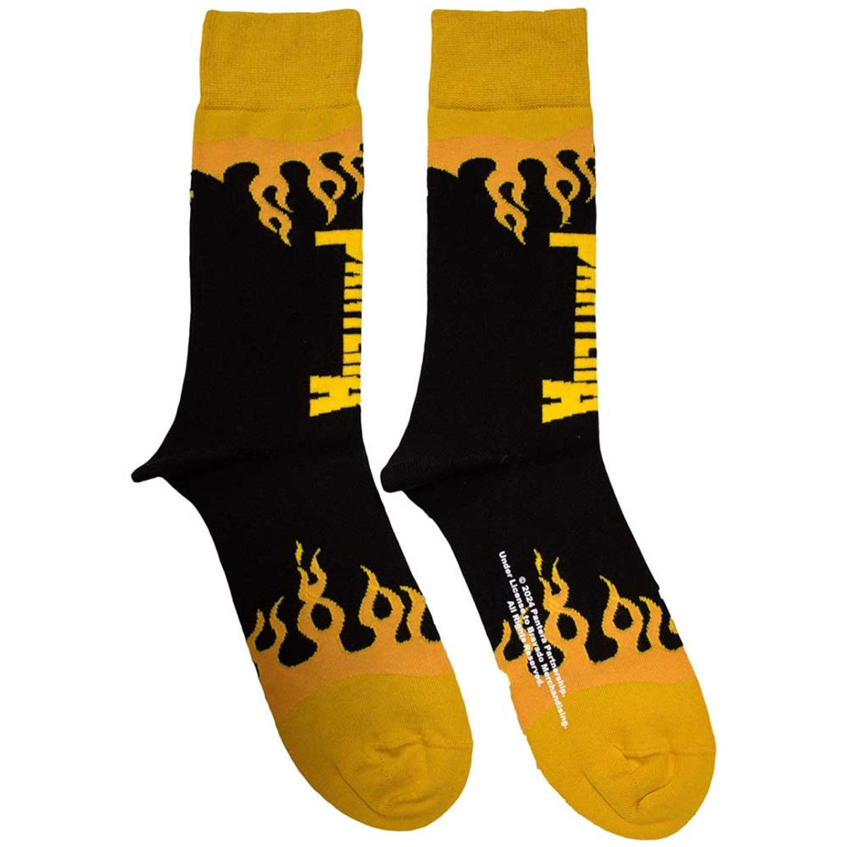 Pantera Unisex Ankle Socks: Flame (Black)