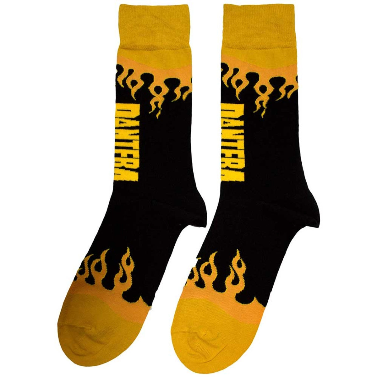 Pantera Unisex Ankle Socks: Flame (Black)