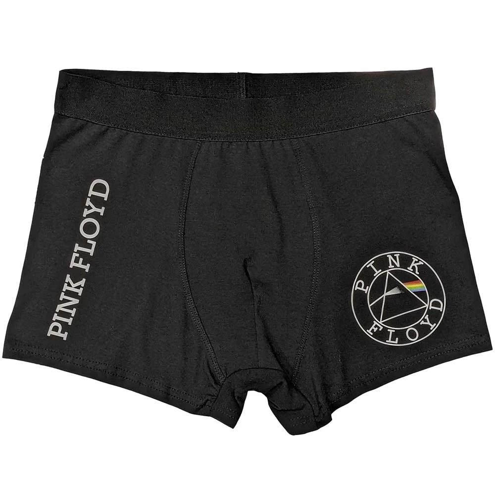 Boxer Pink Floyd Unisexe : Logo Cercle (Noir)