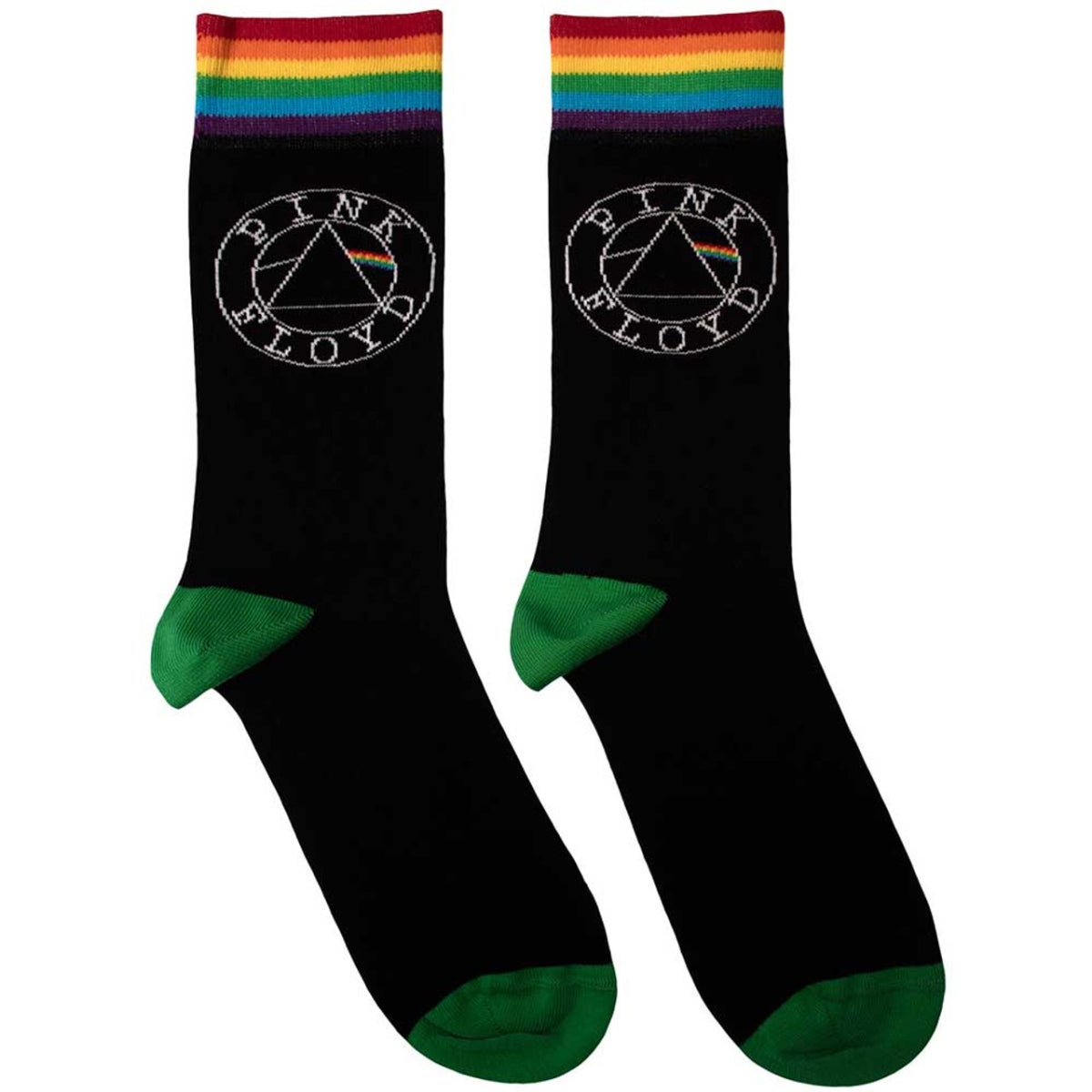 Pink Floyd Unisex Ankle Socks: Circle Logo (Black) (UK Size 7 - 11)