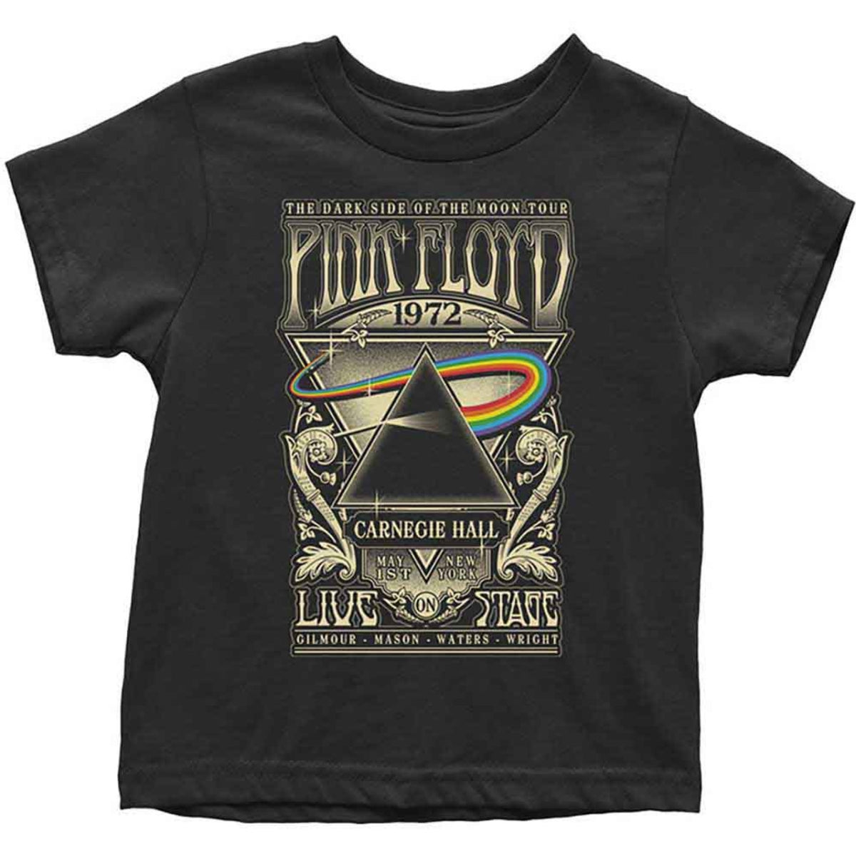 Pink Floyd Kids Toddler T-Shirt: Carnegie Hall Poster (Black)