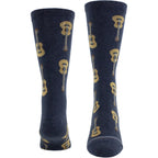 Perri's Unisex Crew Socks: Acoustic Guitars (Blue) (EU Size 40 - 45)