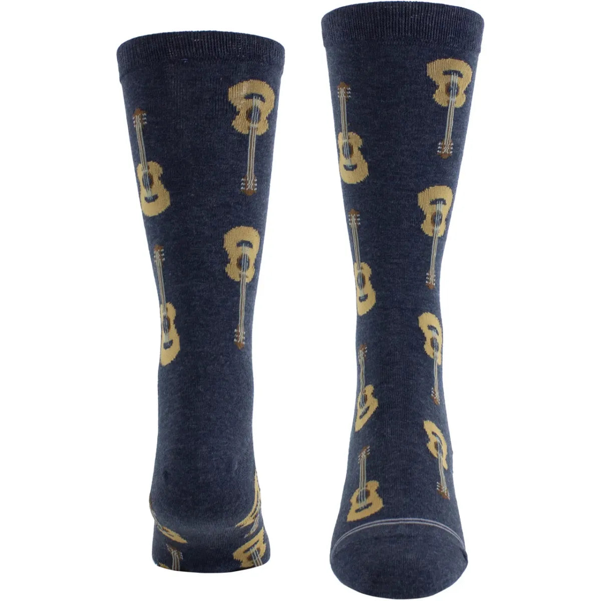 Perri's Unisex Crew Socks: Acoustic Guitars (Blue) (EU Size 40 - 45)