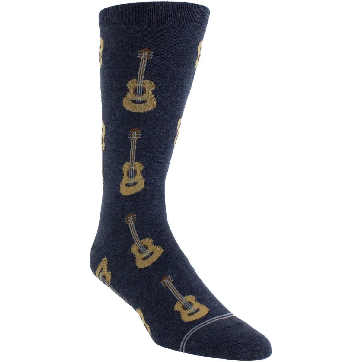 Perri's Unisex Crew Socks: Acoustic Guitars (Blue) (EU Size 40 - 45)