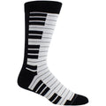 Perri's Unisex Crew Socks: Piano (Black) (EU Size 40 - 45)