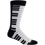 Perri's Unisex Crew Socks: Piano (Black) (EU Size 40 - 45)