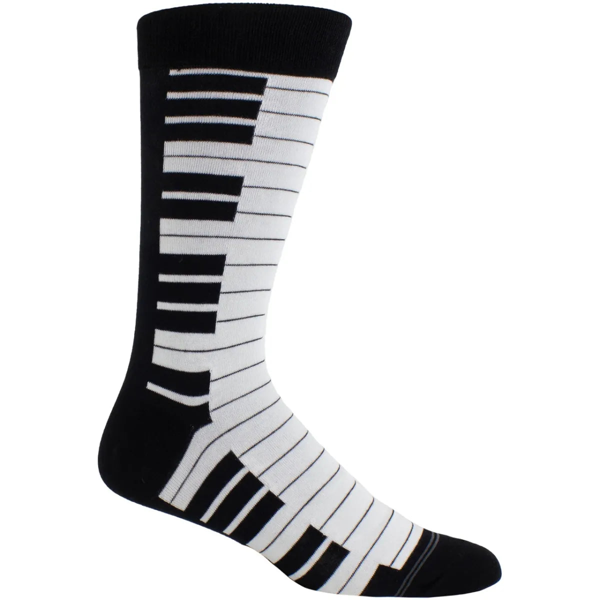 Perri's Unisex Crew Socks: Piano (Black) (EU Size 40 - 45)