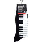 Perri's Unisex Crew Socks: Piano (Black) (EU Size 40 - 45)