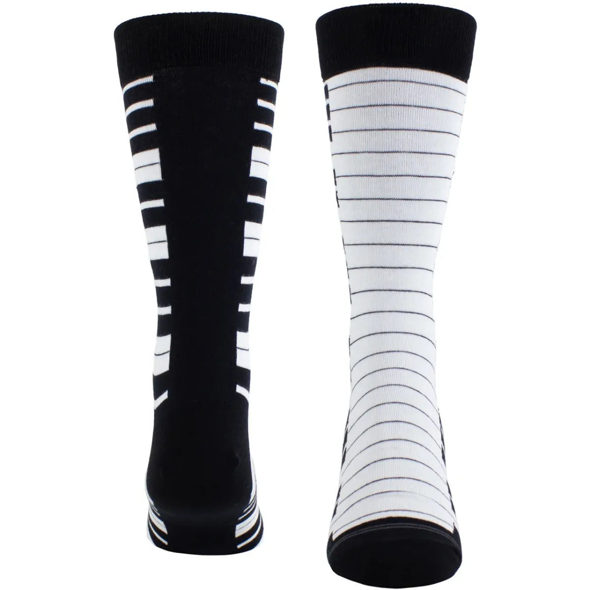 Perri's Unisex Crew Socks: Piano (Black) (EU Size 40 - 45)