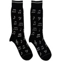 Perri's Unisex Crew Socks: Musical Notes (Black) (EU Size 40 - 45)