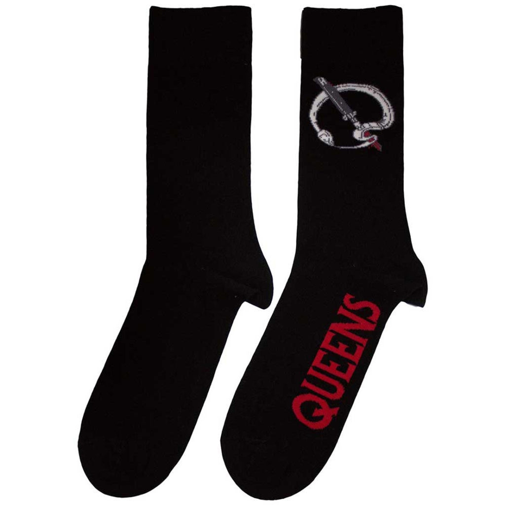 Chaussettes mi-hautes unisexe Queens Of The Stone Age : Emblème Q (noir)