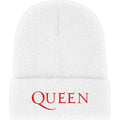 Queen Unisex Beanie Hat: Logo (White)