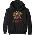 Queen Unisex Hoodie: Classic Crest - black