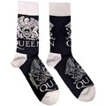 Chaussettes basses unisexe Queen : Blasons blancs (bleu marine) (taille britannique 7 - 11)