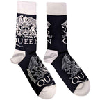 Queen Unisex Ankle Socks: White Crests (Navy Blue) (EU Size 40 - 45)