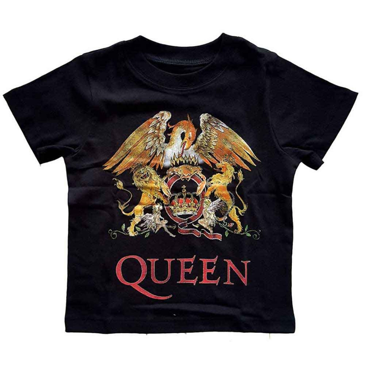 Queen Kids Toddler T-Shirt: Classic Crest (Black)