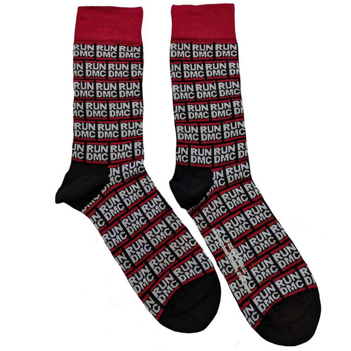 Chaussettes Courtes Mixtes Run DMC : Logo Imprimé (Noir) (Taille UK 7 - 11)