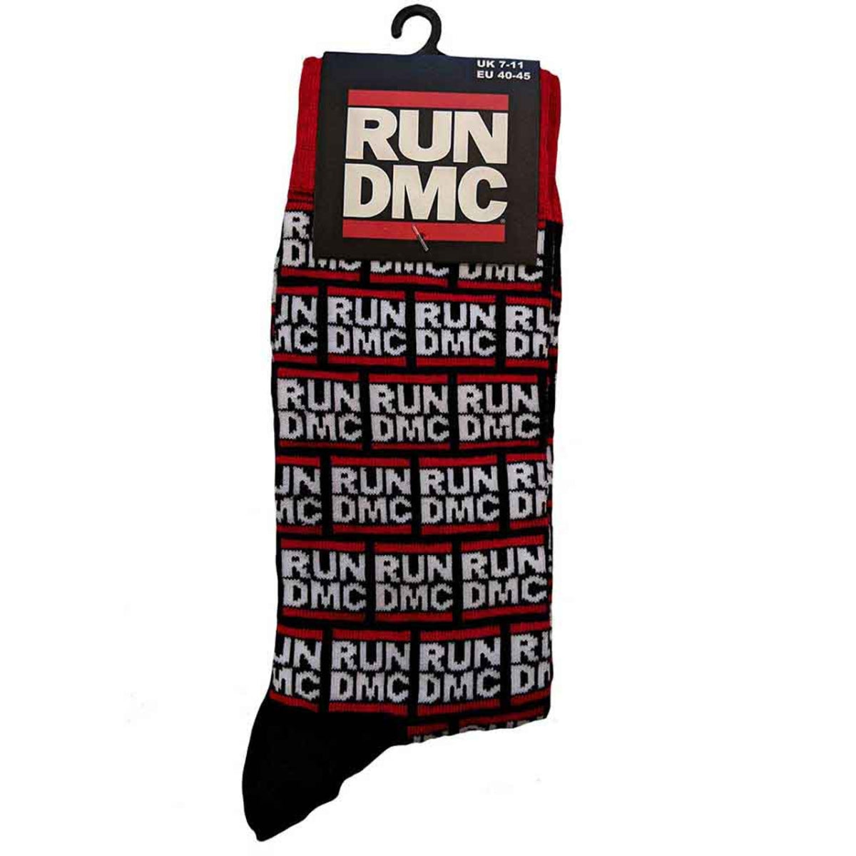 Chaussettes Courtes Mixtes Run DMC : Logo Imprimé (Noir) (Taille UK 7 - 11)