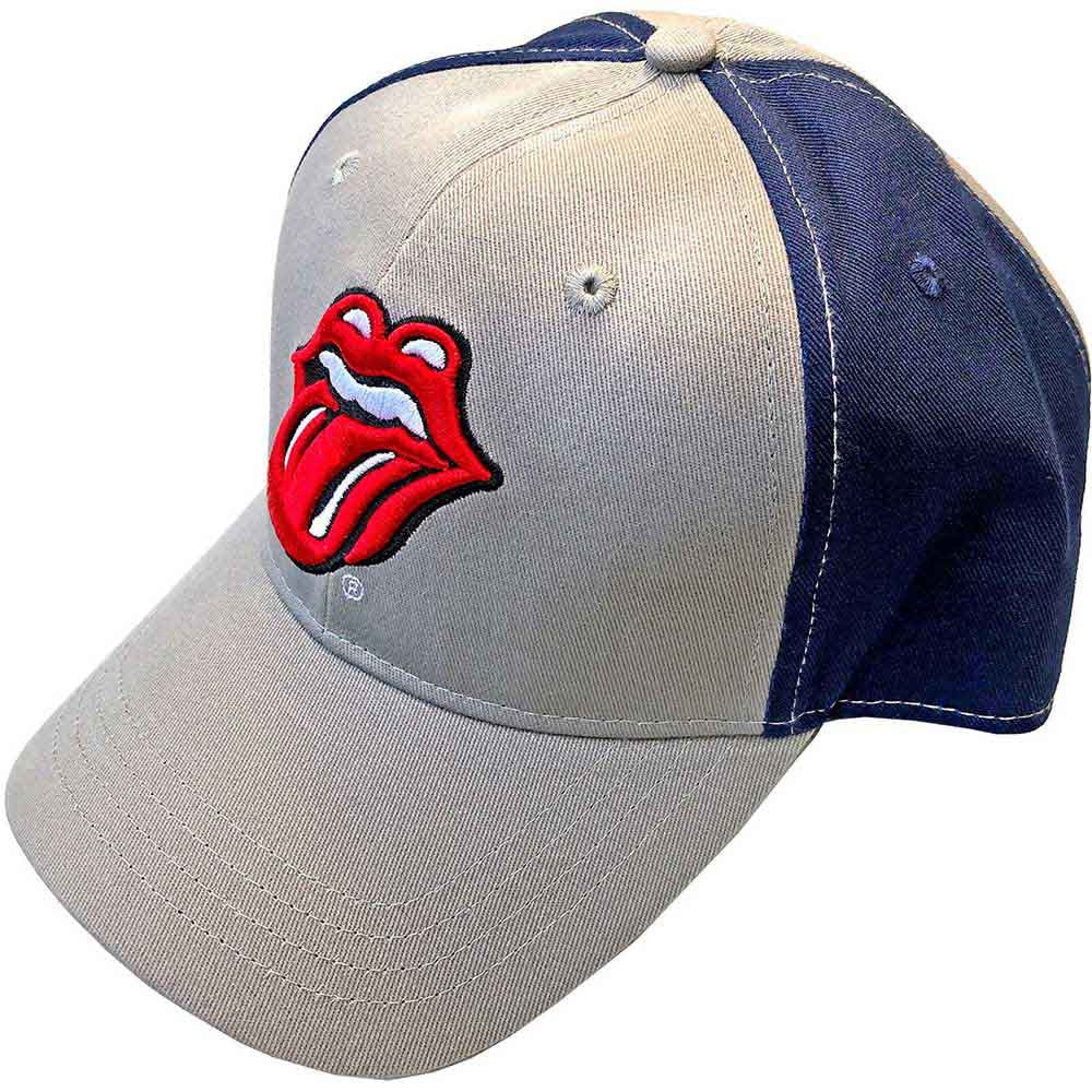Casquette de baseball unisexe The Rolling Stones : Classic Tongue (gris et bleu marine) (bicolore)