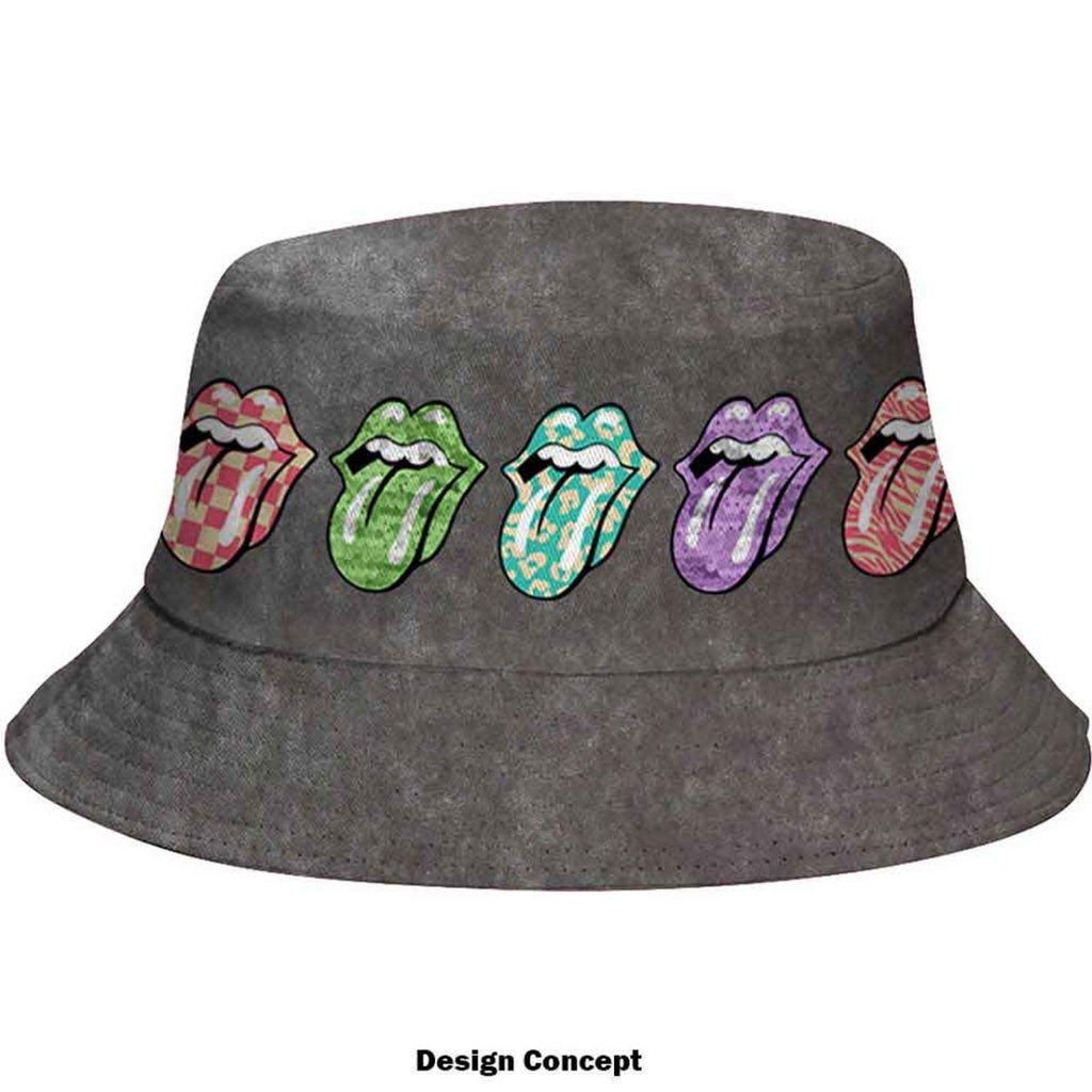 Bob The Rolling Stones unisexe : motif Multi-Tongue (gris)