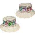 Chapeau Bob Unisexe The Rolling Stones : Motif Multi-Langues (Naturel)