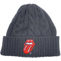 The Rolling Stones Bonnet Unisexe : Langue Classique (Noir) (Maille Tressée)