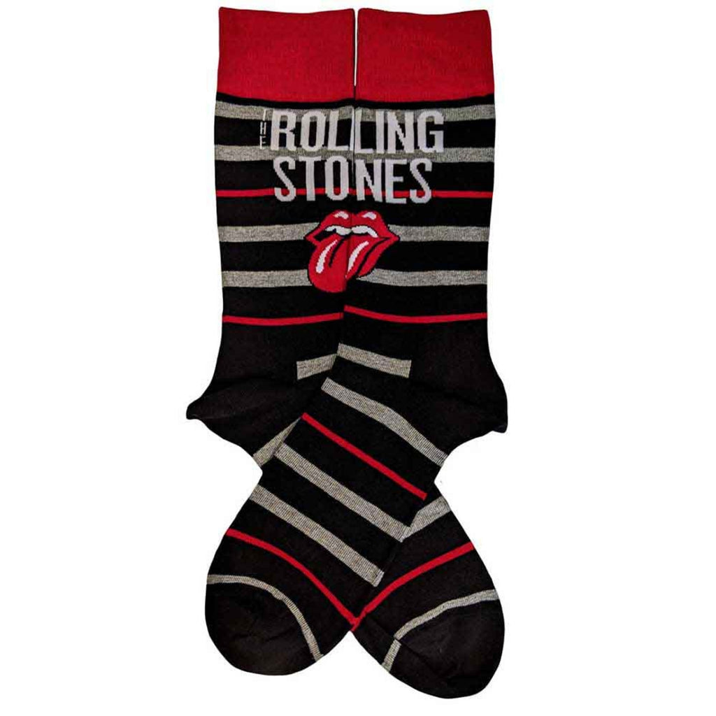 The Rolling Stones Unisex Ankle Socks: Logo & Tongue (Black) (UK Size 7 - 11)