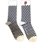 The Rolling Stones Unisex Ankle Socks: Check (White) (EU Size 40 - 45)