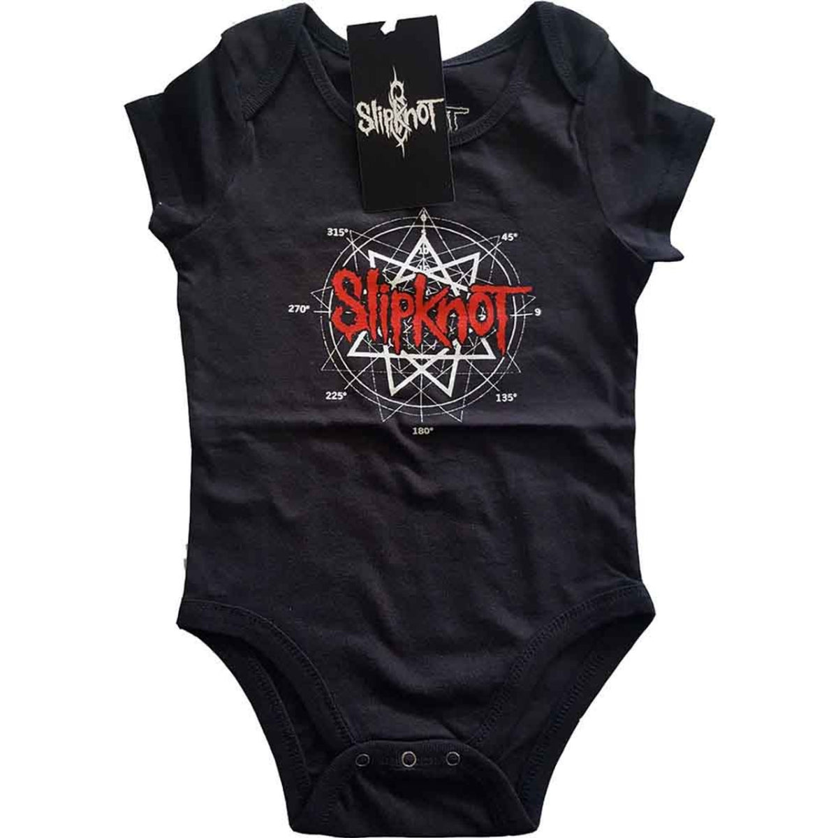 Slipknot Kids Baby Grow: Star Logo (Black) (Back Print)