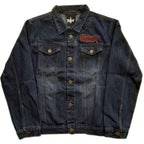 Slipknot Unisex Denim Jacket: Tribal Logo (Back Print) - denim blue