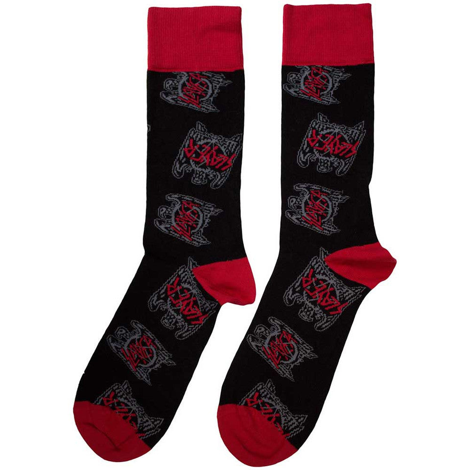 Chaussettes basses unisexe Slayer : motif aigle (noir)