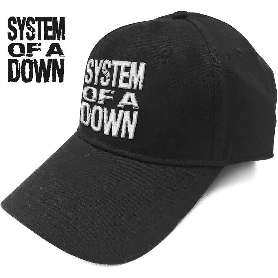 Casquette de baseball unisexe System Of A Down : Logo superposé (noir)