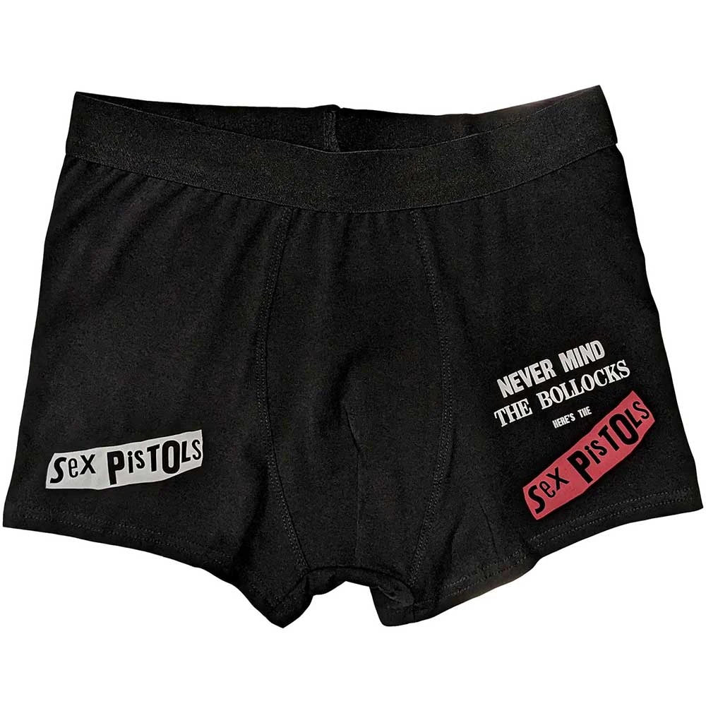 The Sex Pistols Unisex Boxers : Never Mind the Bollocks Original Album (Noir)