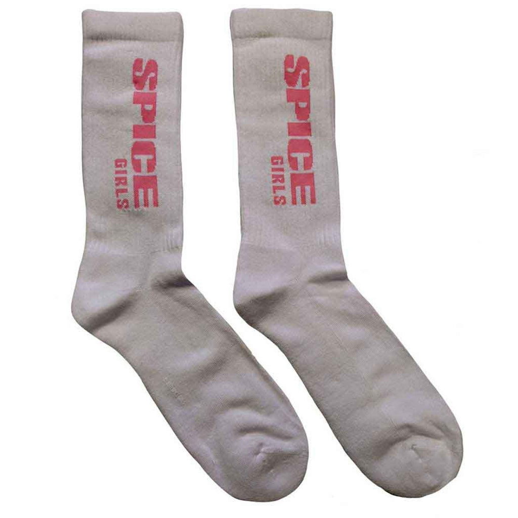 Spice Girls - Chaussettes à la Cheville Unisexe : Logo (Blanc) (Taille UK 7 - 11)