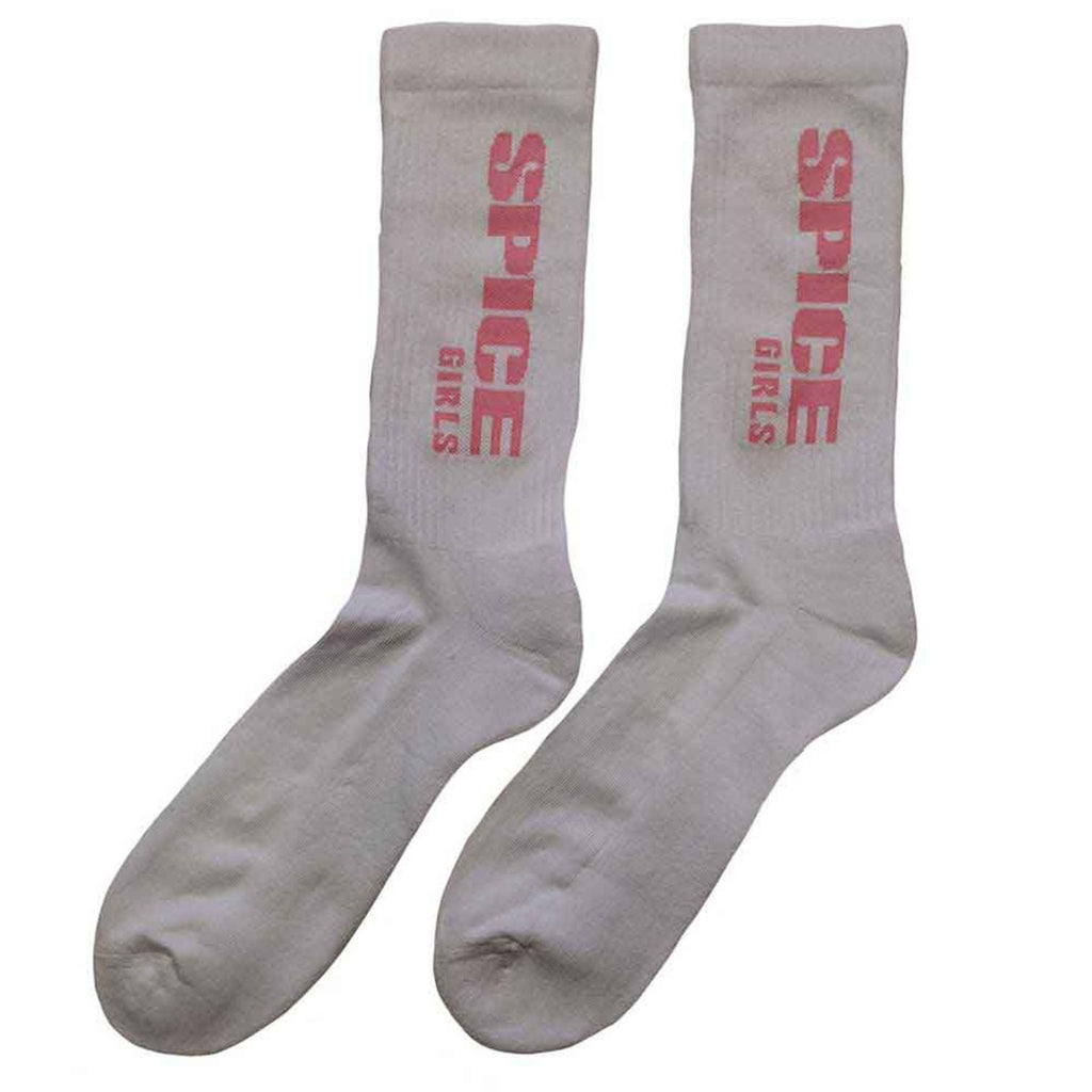 Spice Girls - Chaussettes à la Cheville Unisexe : Logo (Blanc) (Taille UK 7 - 11)