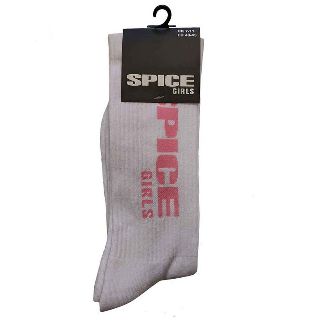 Spice Girls - Chaussettes à la Cheville Unisexe : Logo (Blanc) (Taille UK 7 - 11)