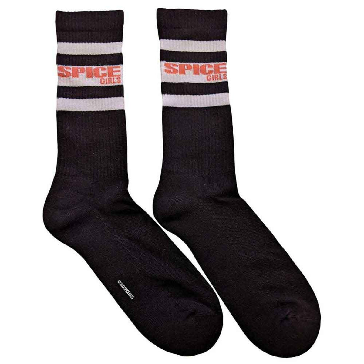 The Spice Girls Unisex Ankle Socks: Logo & Stripes (Black) (UK Size 7 - 11)