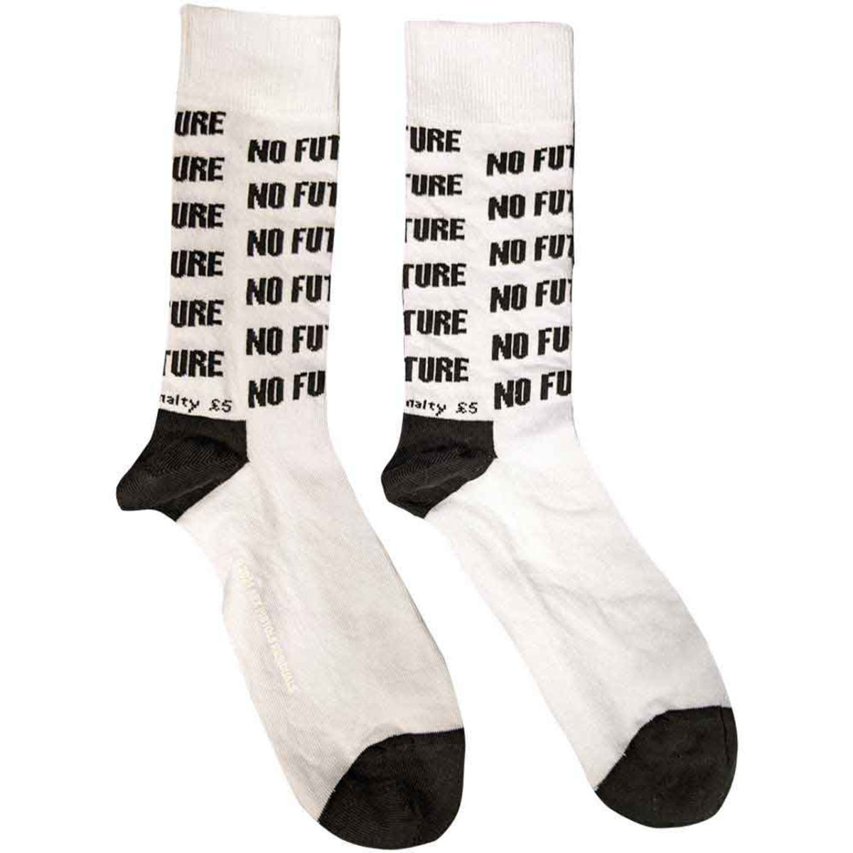 Chaussettes de cheville unisexe The Sex Pistols : No Future (blanc) (pointure UK 7 - 11)
