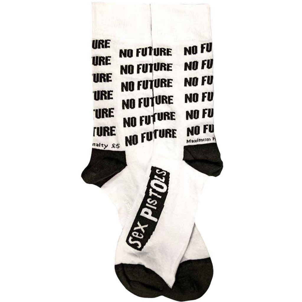 The Sex Pistols Unisex Ankle Socks: No Future (White) (UK Size 7 - 11)