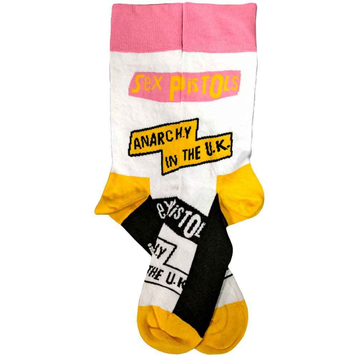 Chaussettes unisexe The Sex Pistols : Anarchy In The UK (Blanc) (Taille UK 7 - 11)