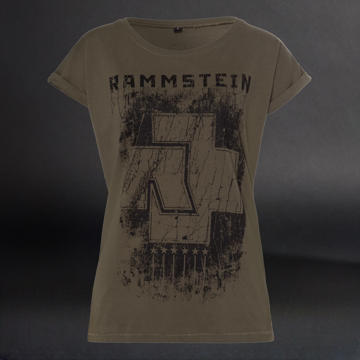 Rammstein - T-shirt Femme - Sechs Herzen - vert olive