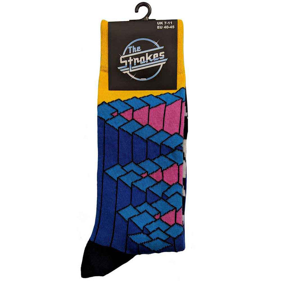 The Strokes Chaussettes Unisexes: Angles (Bleues) (Taille UK 7 - 11)