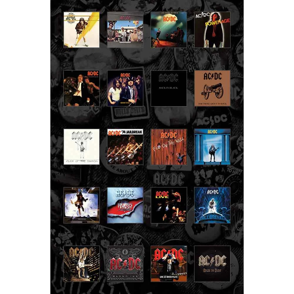 Affiche textile AC/DC : Albums
