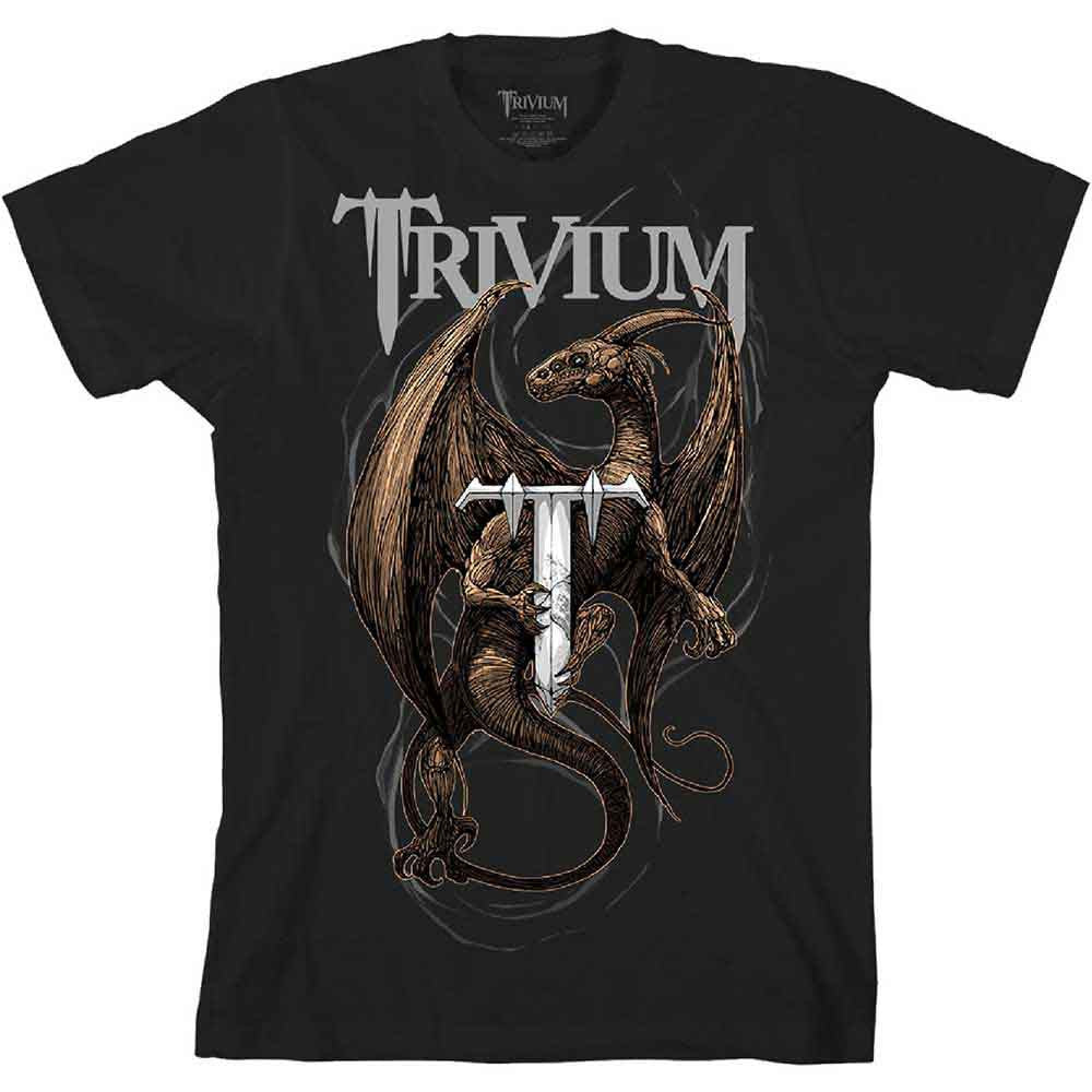 Trivium - Perched Dragon - black (Back Print)