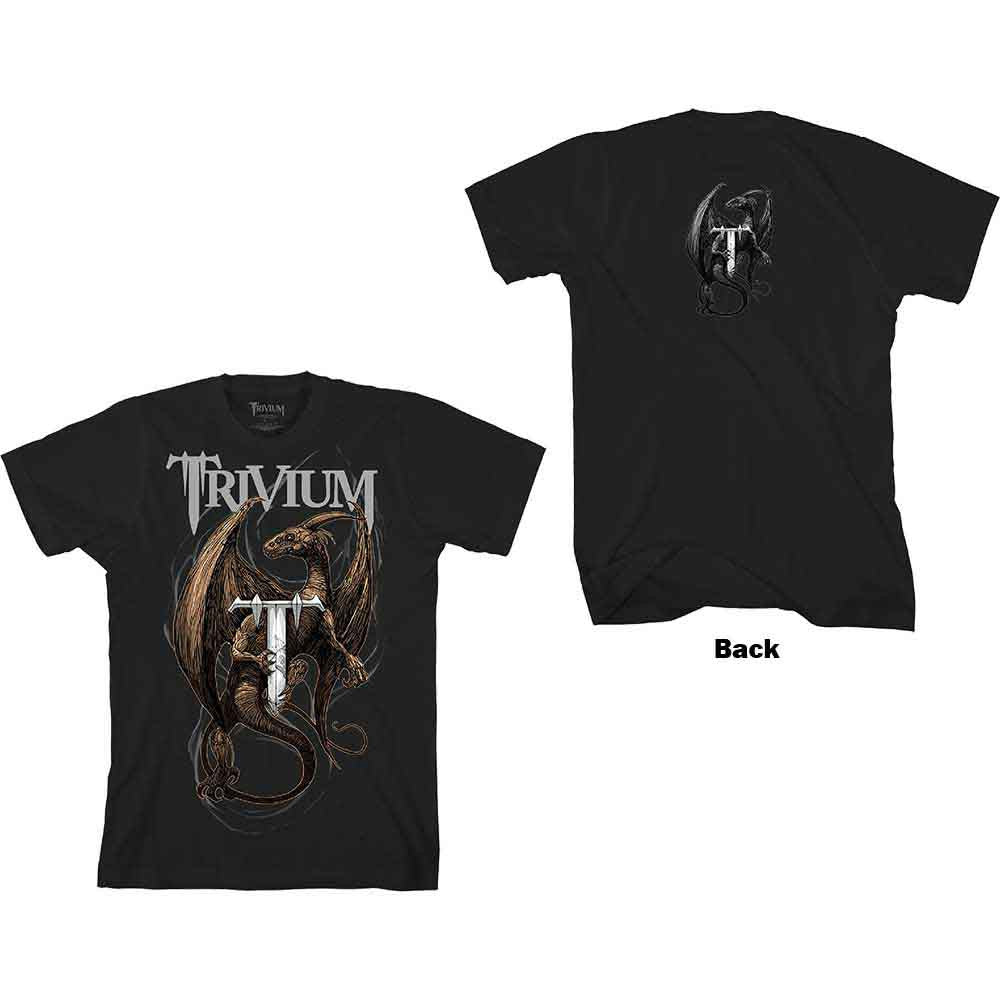 Trivium - Perched Dragon - black (Back Print)