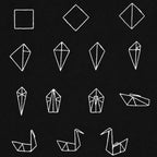 Unisex T-Shirt Patches - Swans - black