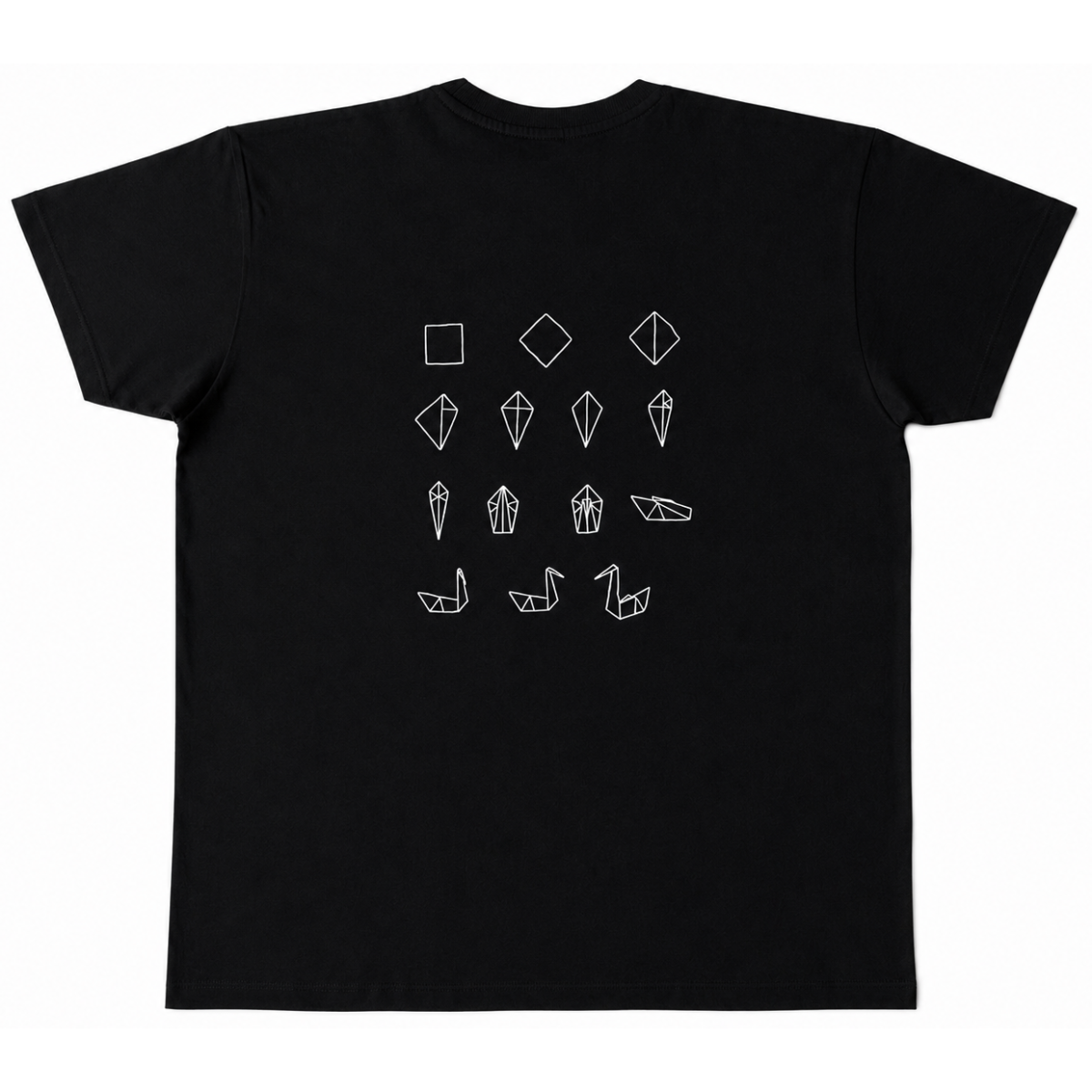 Unisex T-Shirt Patches - Swans - black