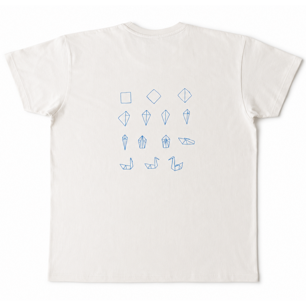 Unisex T-Shirt Patches - Swans - off white