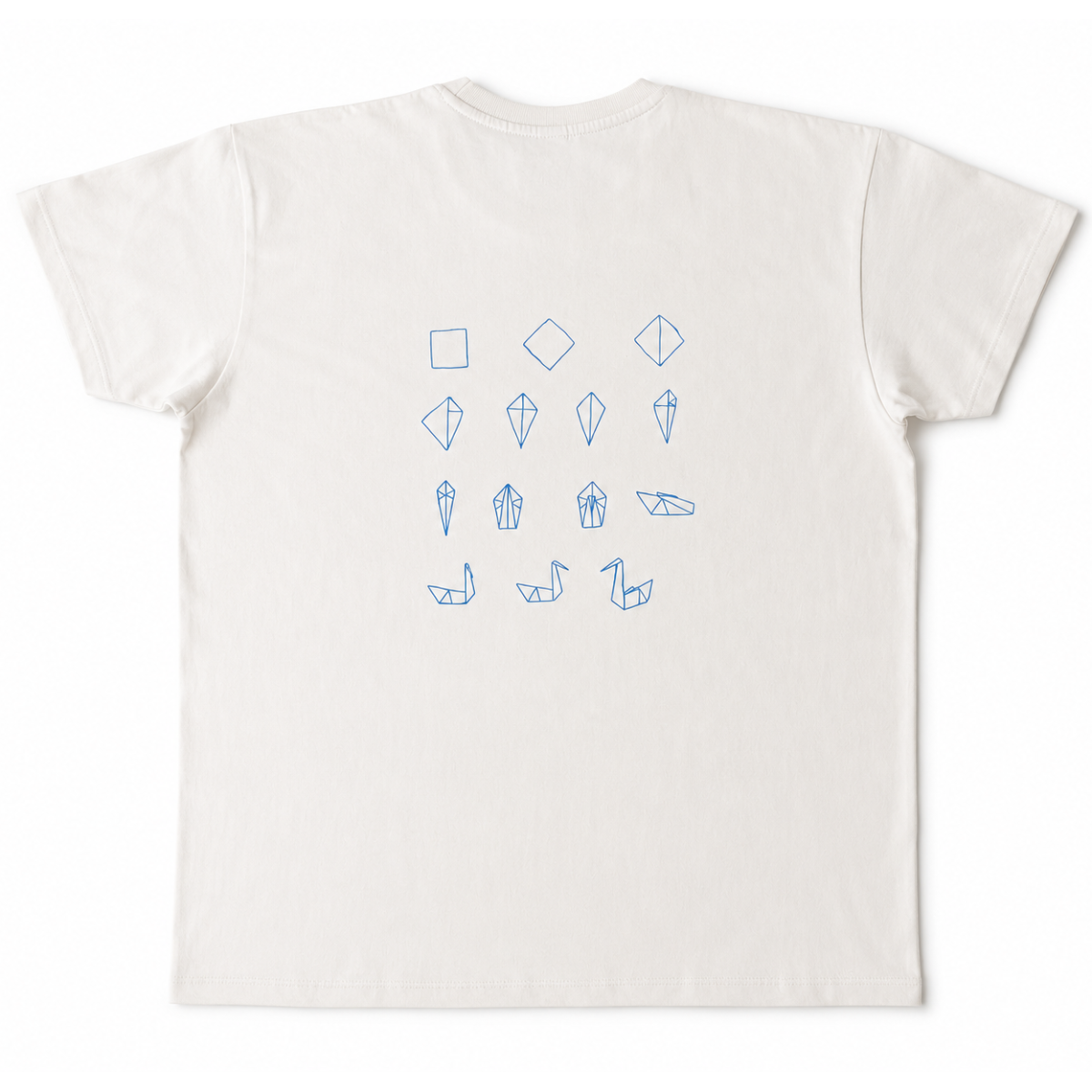 Unisex T-Shirt Patches - Swans - off white